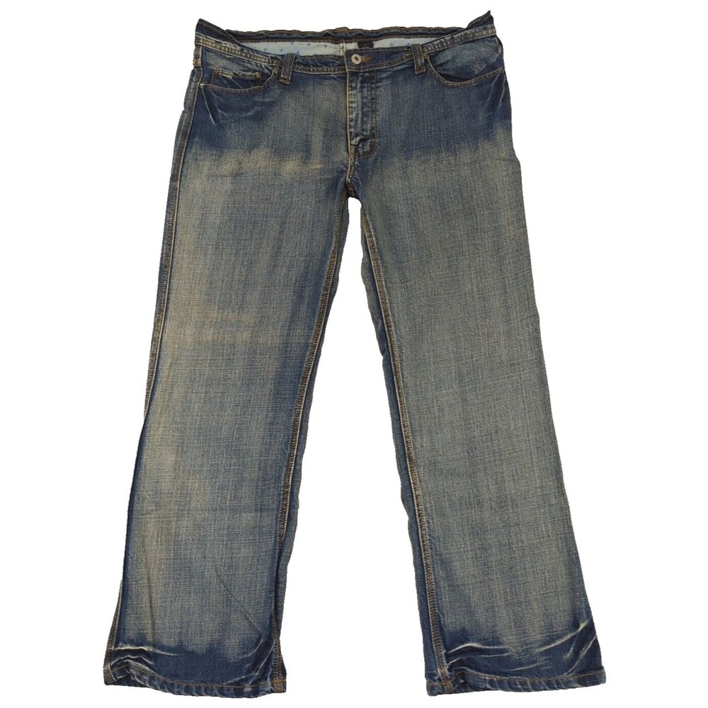 Buffalo David Bitton Mens Jeans Gordy Blue 38x29 Straight Relaxed Baggy Cotton